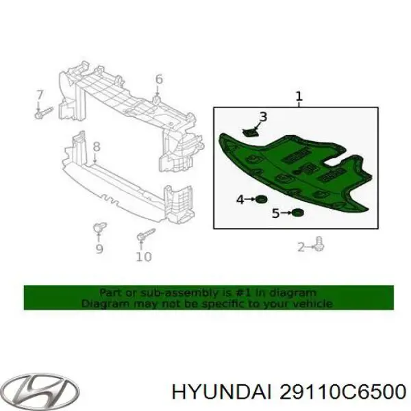 Proteção de motor, de panela (da seção de motor) para KIA Sorento III UM