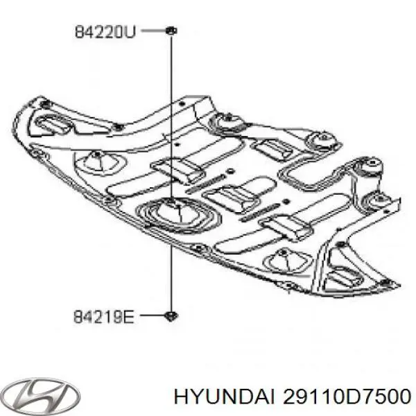 29110D3000 Hyundai/Kia Proteção de motor, de panela (da seção de motor)