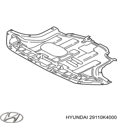 29110K4000 Hyundai/Kia Proteção de motor dianteira