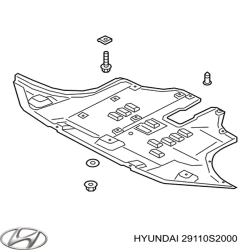 29110S2000 Hyundai/Kia Proteção de motor, de panela (da seção de motor)