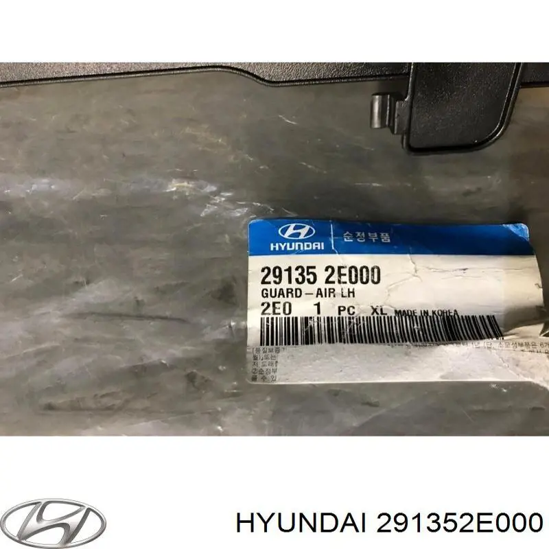 291352E000 Hyundai/Kia Conduto de ar (defletor) esquerdo do radiador