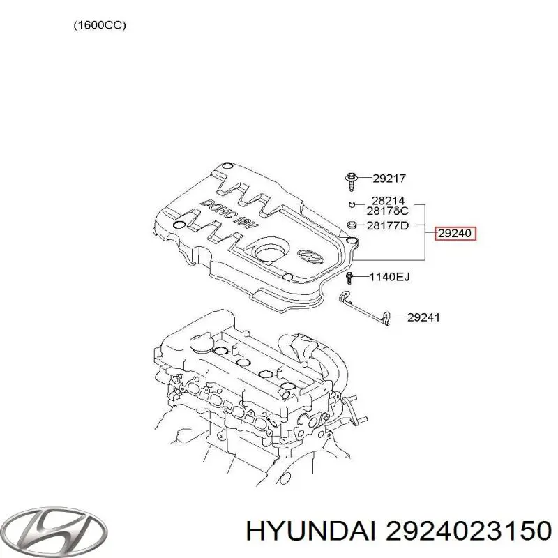  Tampa de motor decorativa Hyundai Tucson I SUV (JM) (2004 - 2010) I