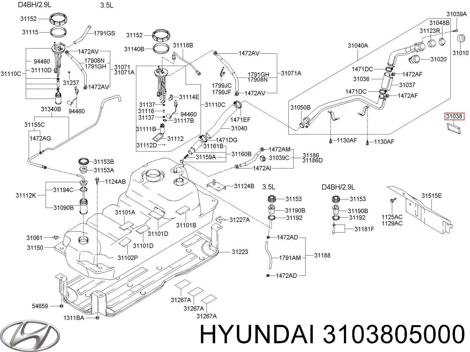 Pistão do kit para 1 cilindro, STD Hyundai/Kia 3103805000 preço, a partir de 85,71 USD
