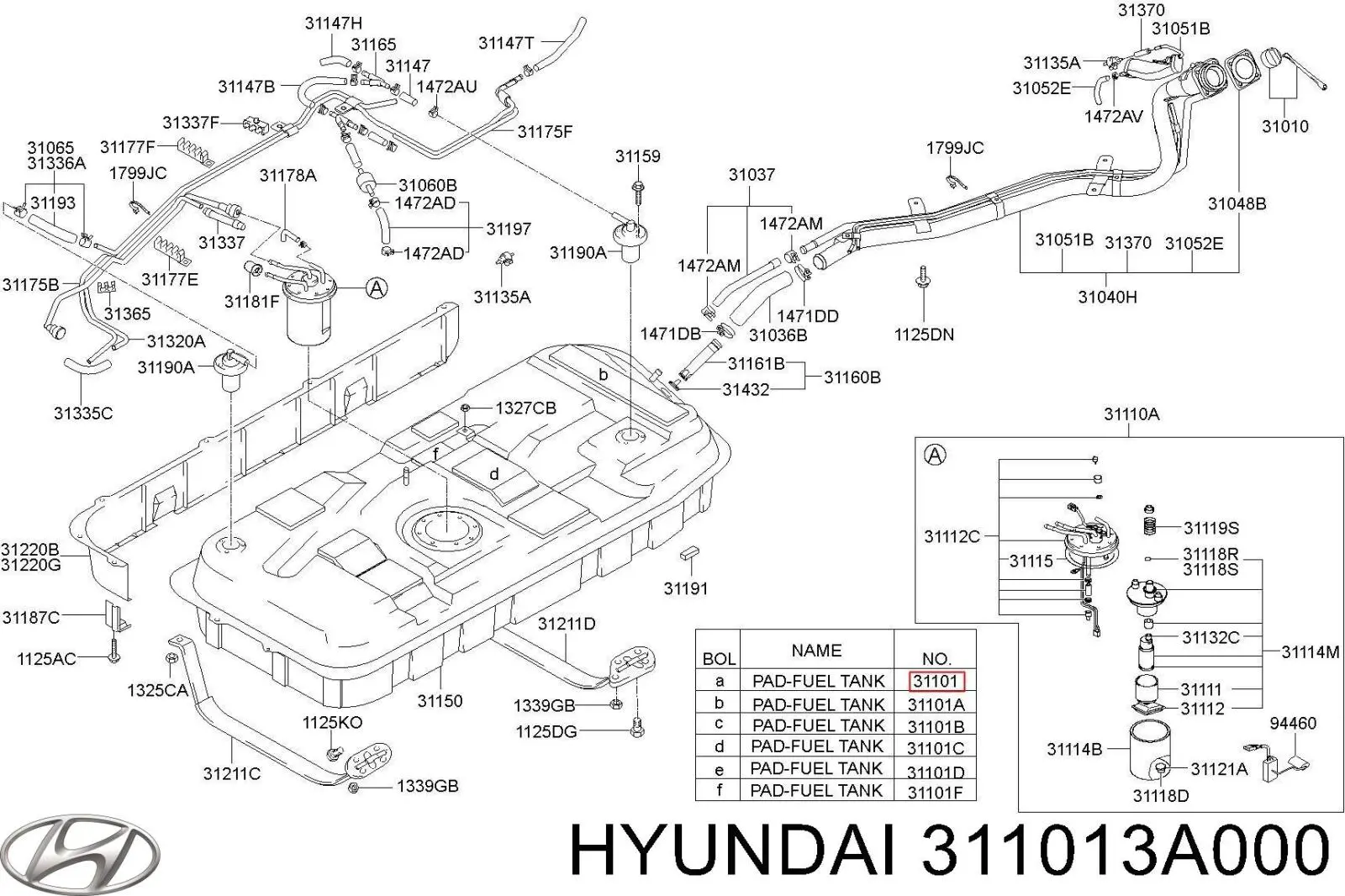 Hyundai/Kia 311013A000 preço, a partir de  
