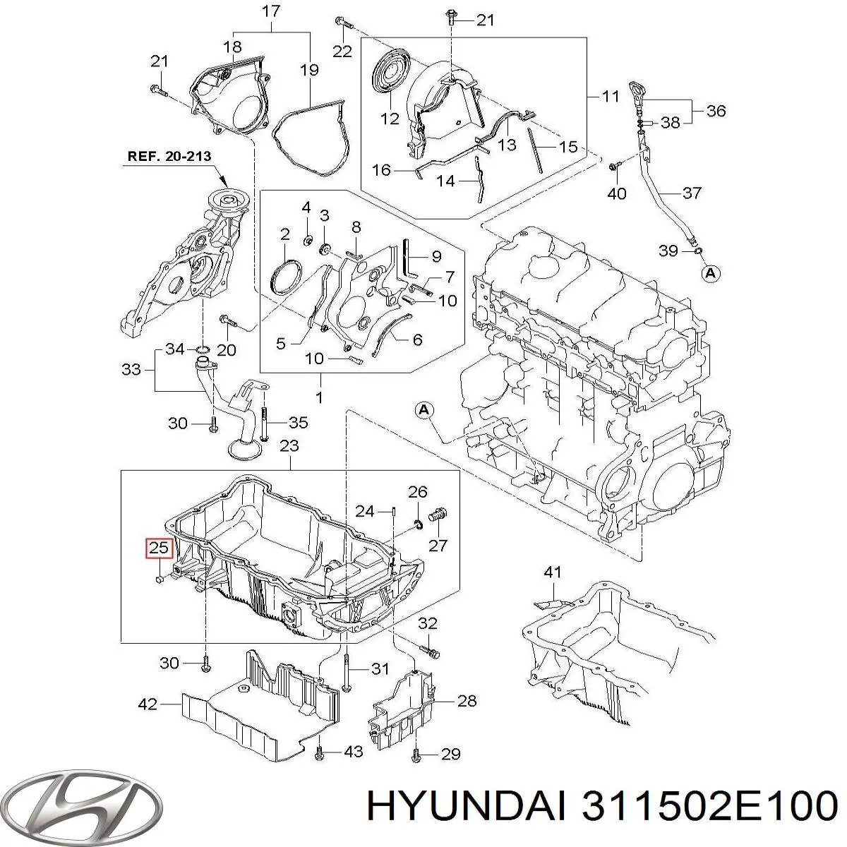 311502E100 Hyundai/Kia Tanque de combustível