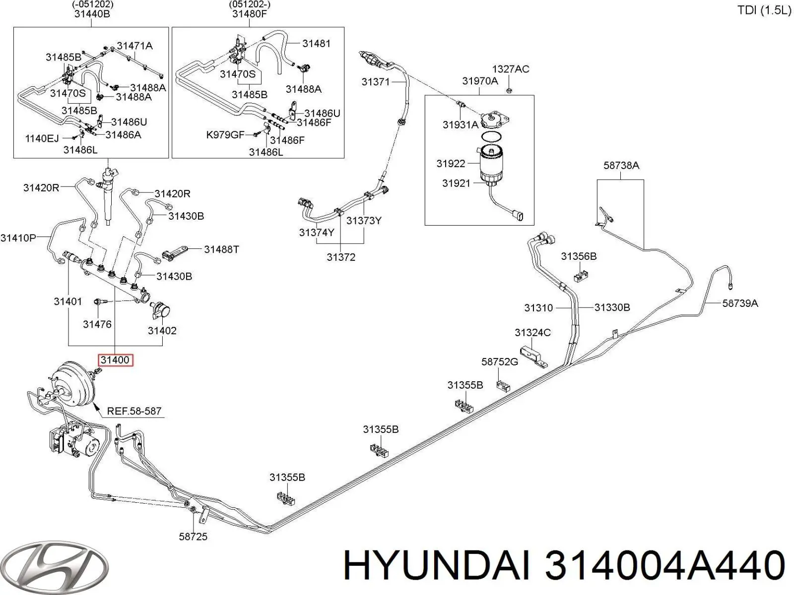 Distribuidor de combustível (rampa) Hyundai/Kia 314004A440 preço, a partir de 114,07 USD