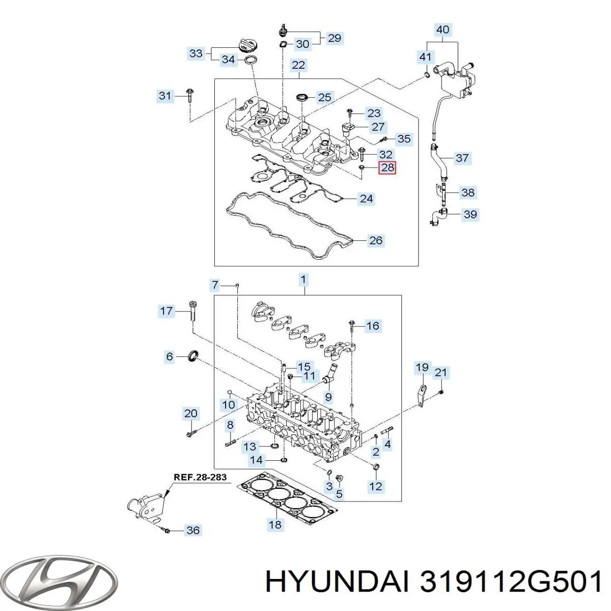 319112G501 Hyundai/Kia Filtro de combustível