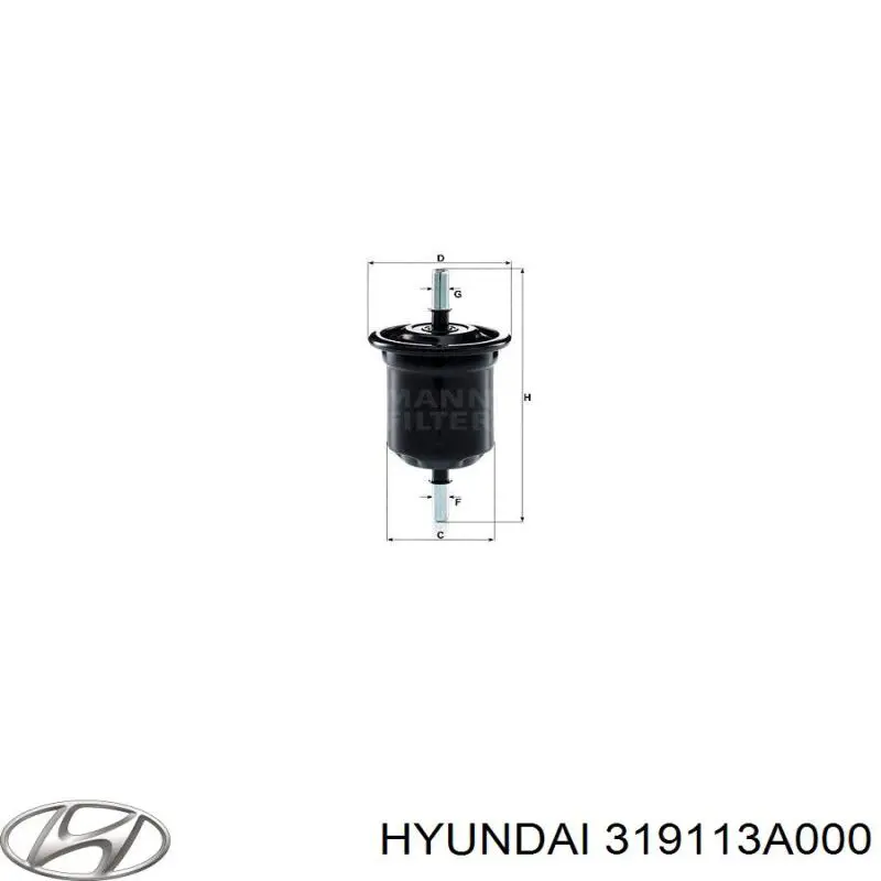 Compre 319113A000 Hyundai/Kia Filtro de combustível