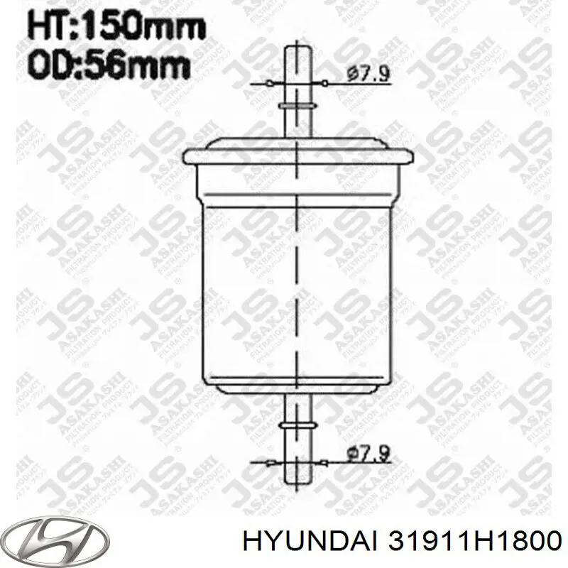 Compre 3191138000 Hyundai/Kia Filtro de combustível