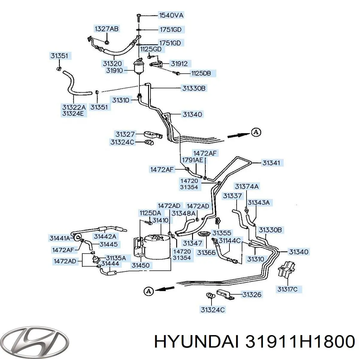 Filtro de combustível Hyundai/Kia 3191138000 preço, a partir de 9,75 USD