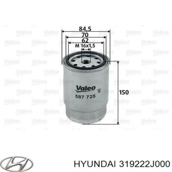 Compre 319222J000 Hyundai/Kia Filtro de combustível