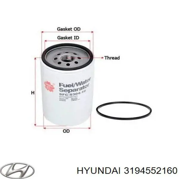 Filtro de combustível Hyundai/Kia 3194545900 preço, a partir de 30,98 USD