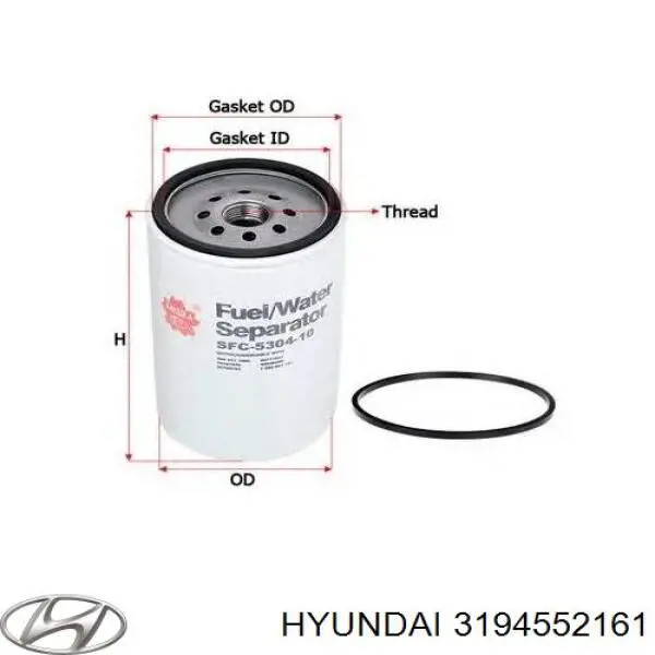 Compre 3194545900 Hyundai/Kia Filtro de combustível
