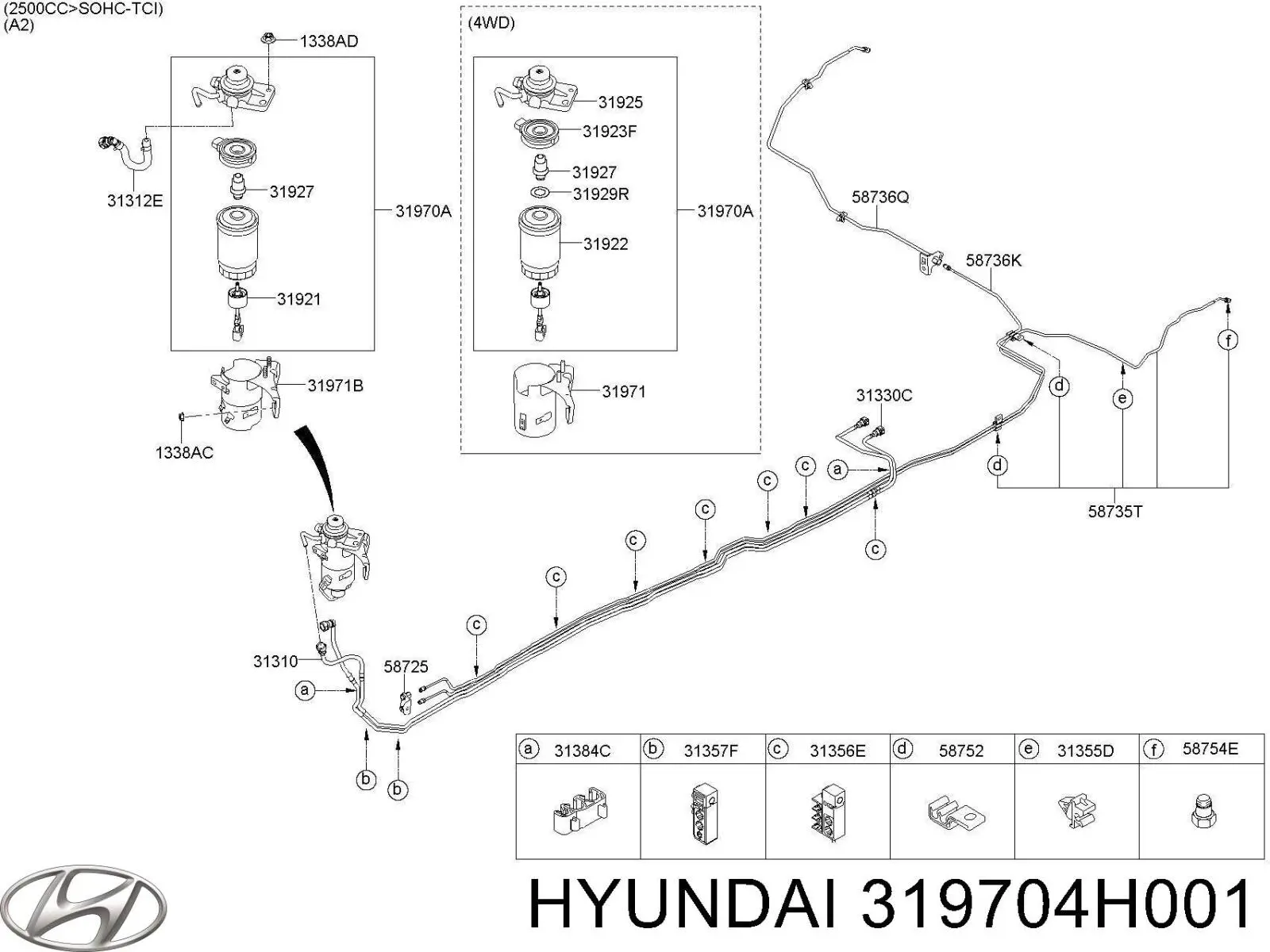 Filtro de combustível Hyundai/Kia 319704H001 preço, a partir de 425,62 USD