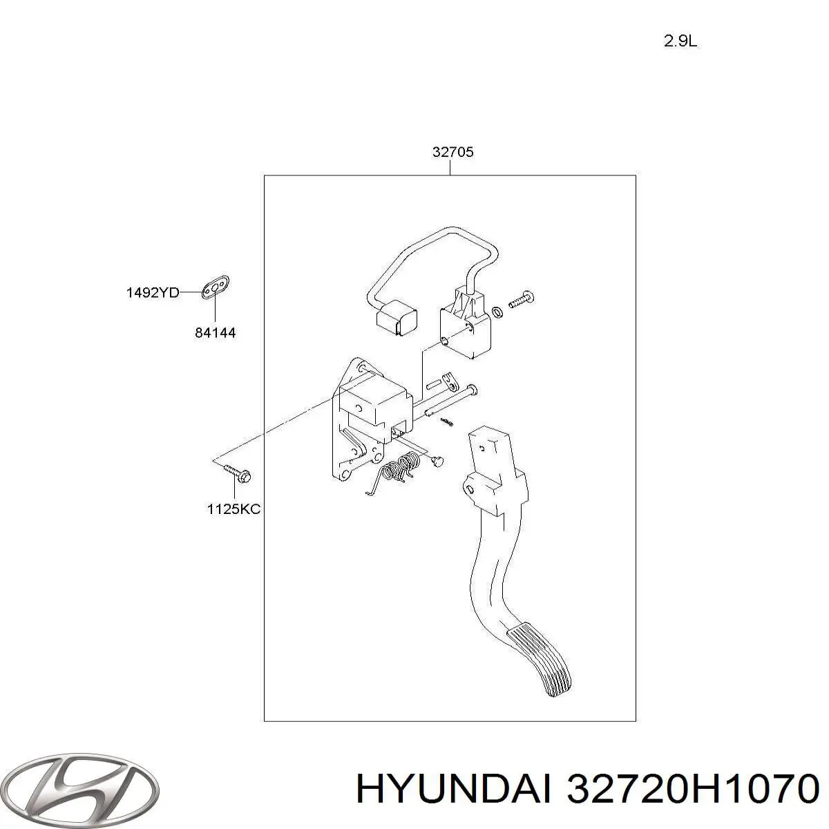 Pedal de gás (de acelerador) para Hyundai Terracan  HP