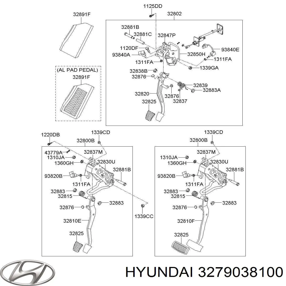  Pedal de gás (de acelerador) Hyundai Sonata IV sedan (EF) (1998 - 2001) IV