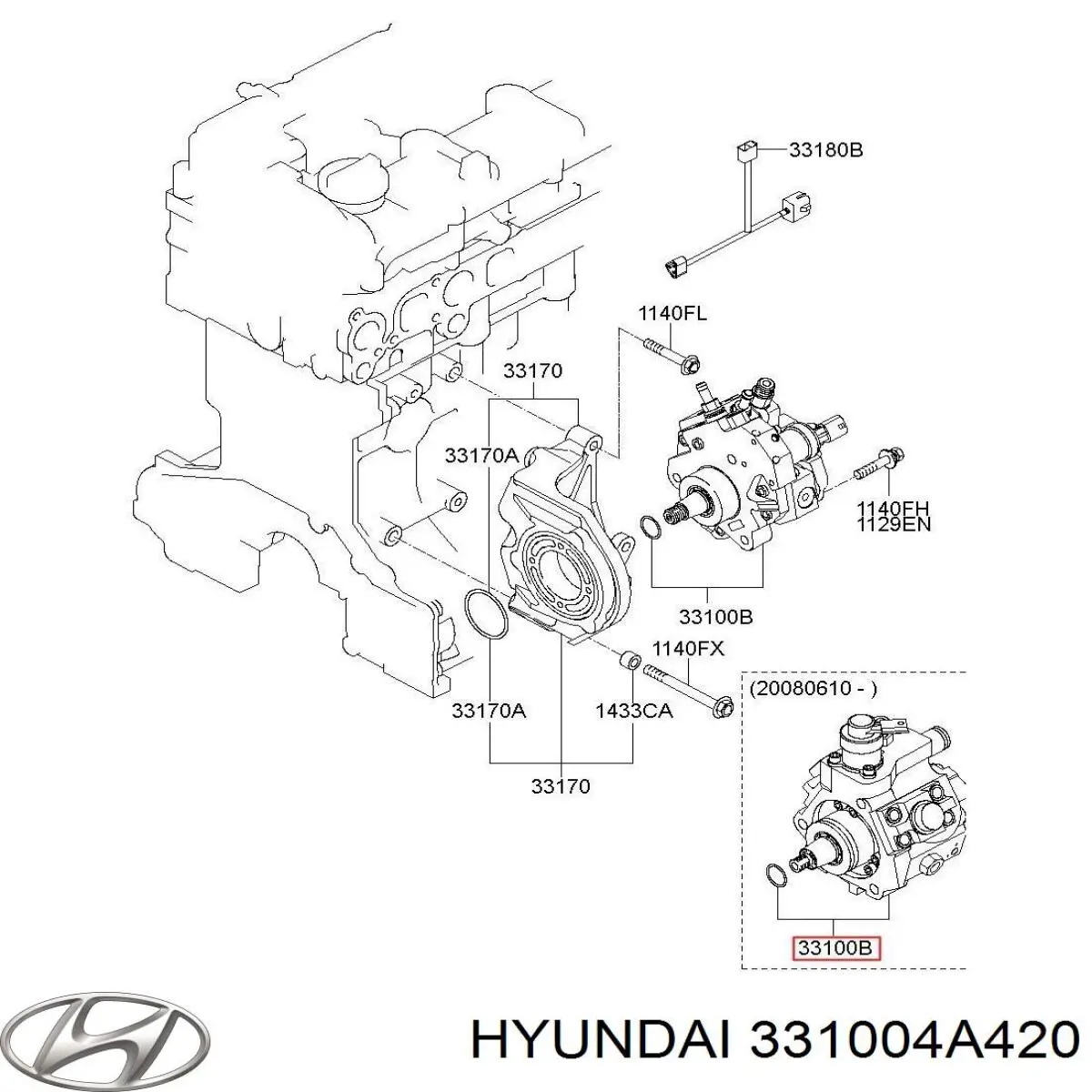 Bomba de combustível de pressão alta Hyundai/Kia 331004A420 preço, a partir de 1424,18 USD