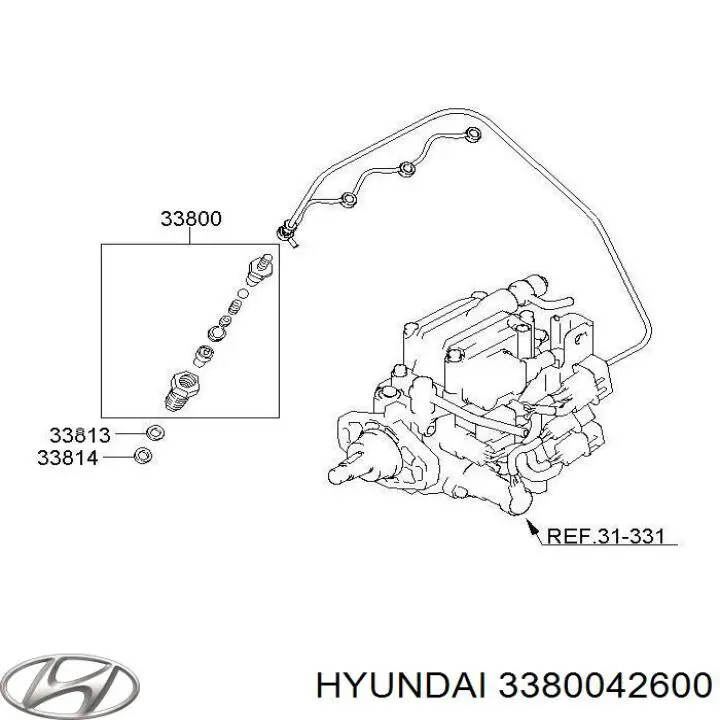 3380042600 Hyundai/Kia Injetor de injeção de combustível