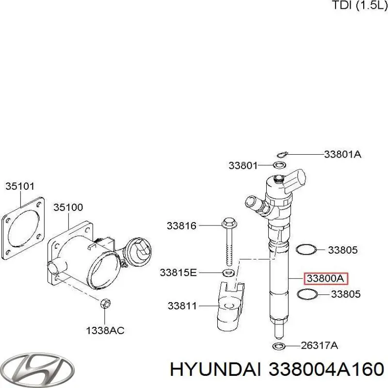 Injetor de injeção de combustível Hyundai/Kia 338004A160 preço, a partir de 114,07 USD