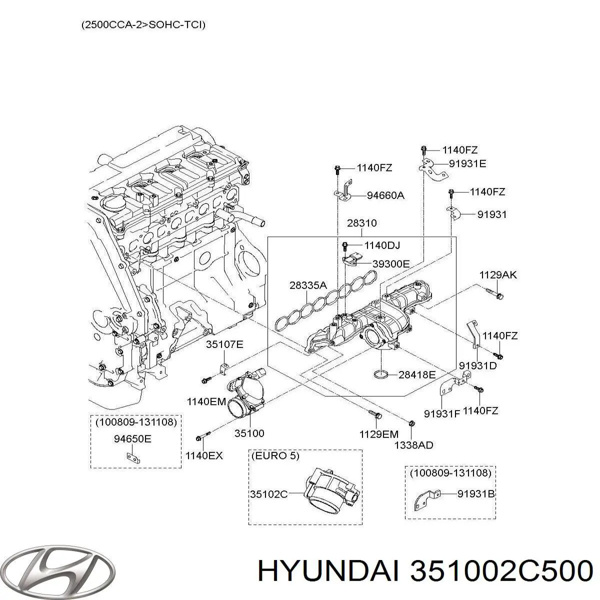 Válvula de borboleta montada Hyundai H-1 STAREX preço, a partir de 220,63 USD