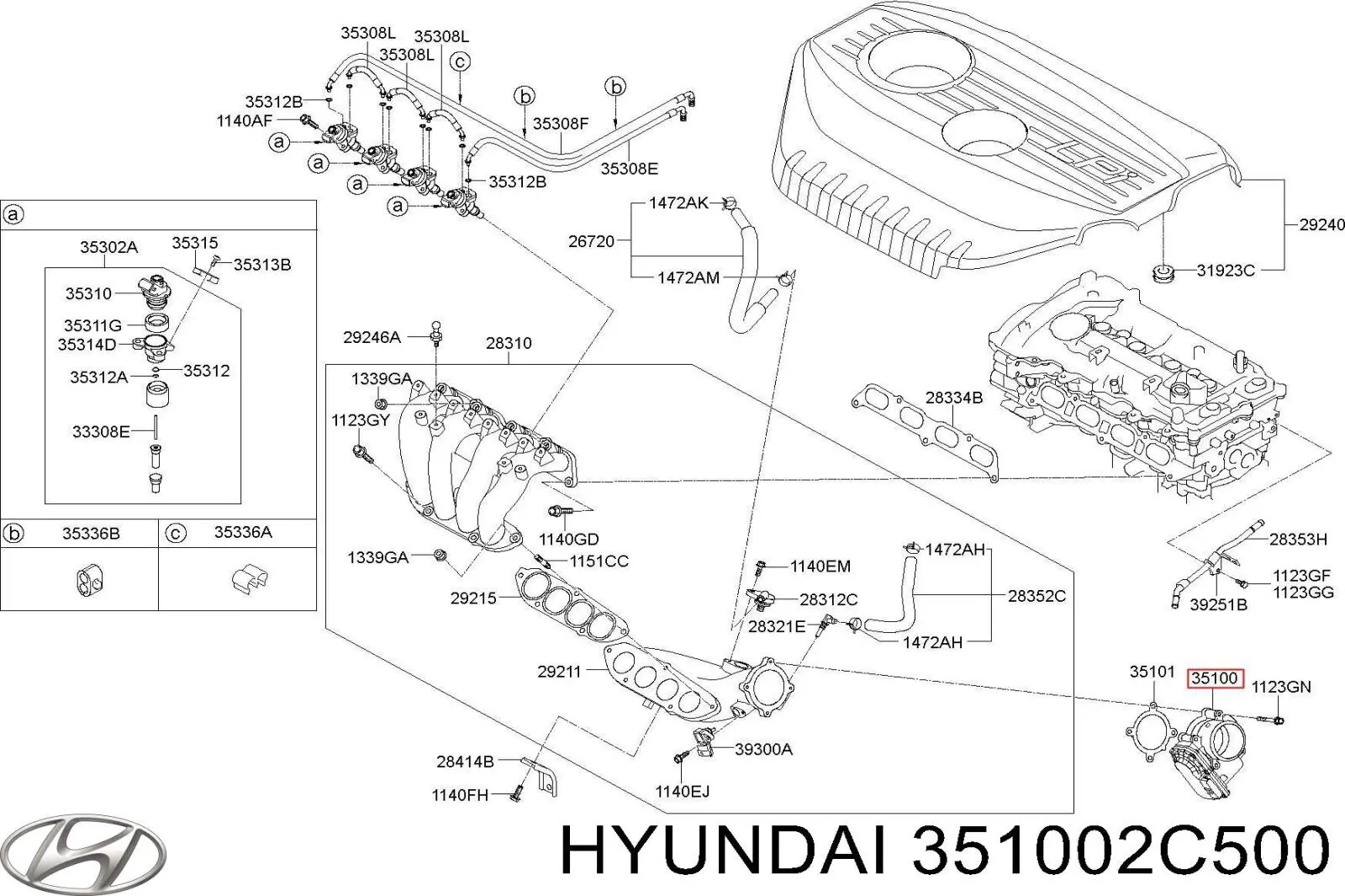 Compre Válvula de borboleta montada Hyundai H-1 STAREX 