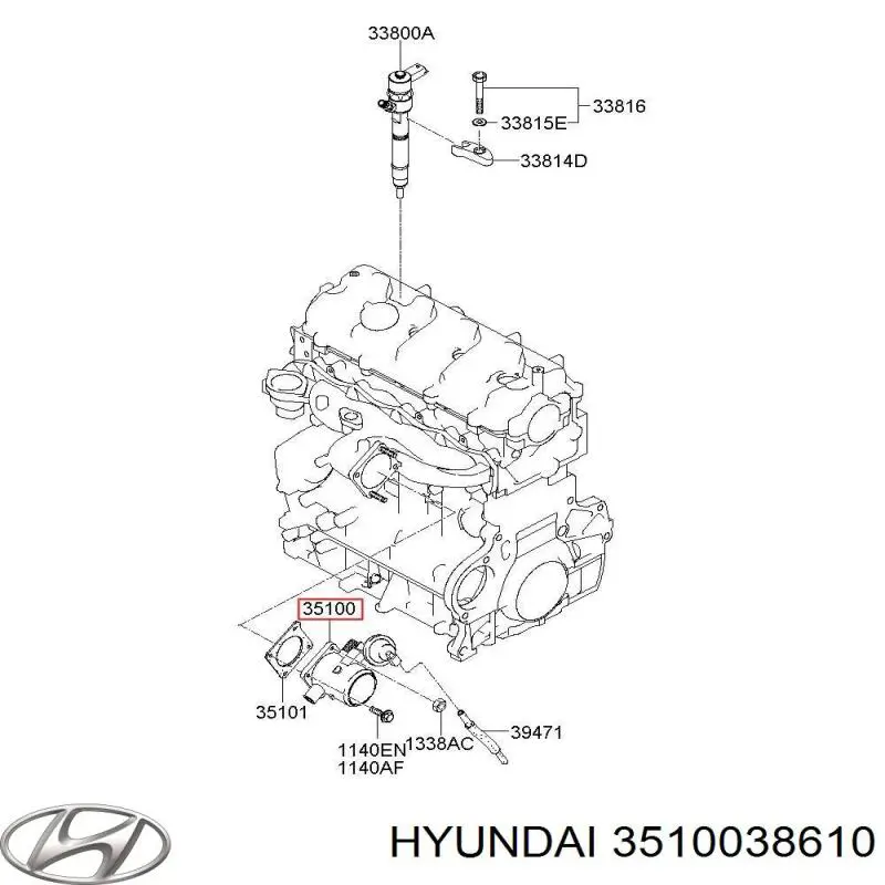 Válvula de borboleta montada Hyundai Sonata IV EU4