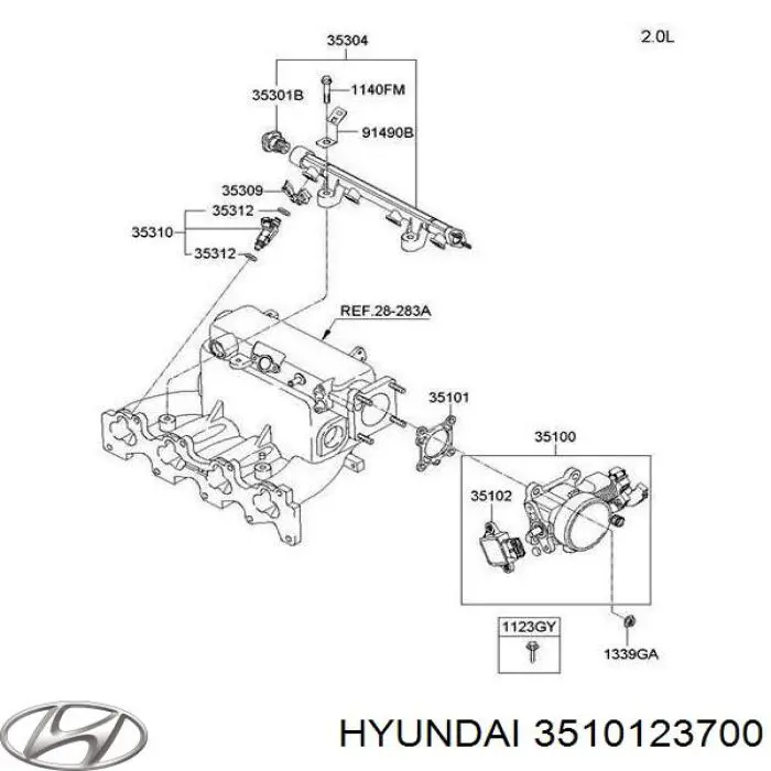 Vedante da válvula de borboleta para KIA Cerato I LD