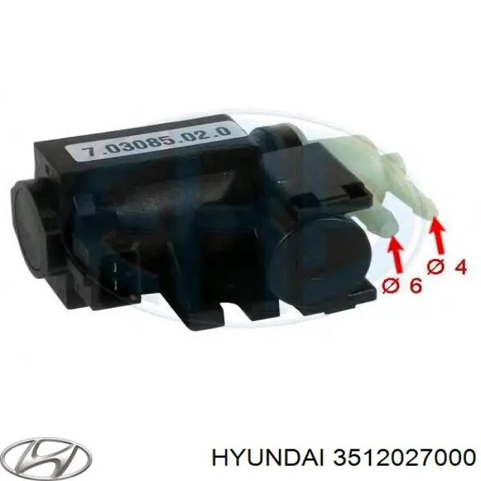 3512027000 Hyundai/Kia Convertidor de pressão (solenoide) de supercompressão