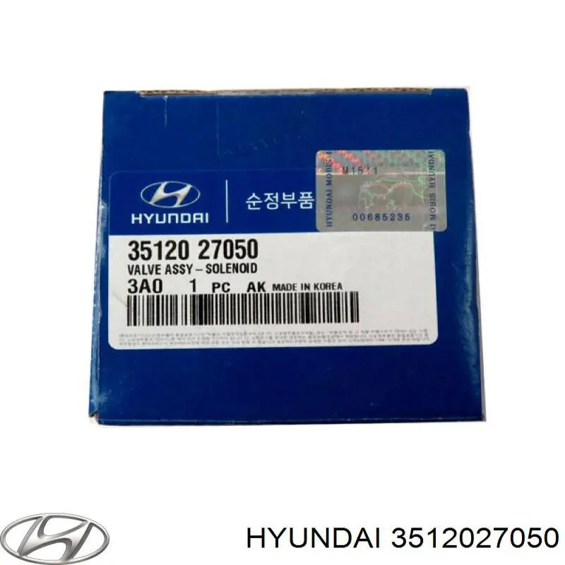 3512027050 Hyundai/Kia Válvula solenoide de regulação de comporta EGR
