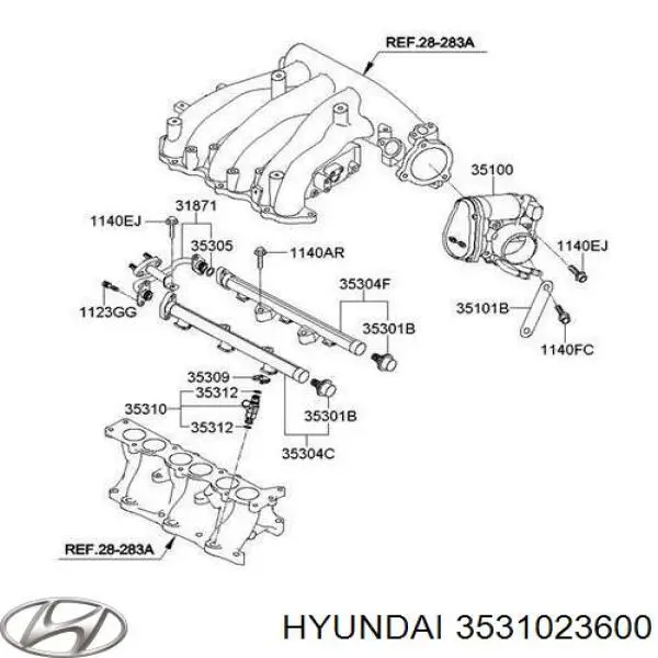 3531023600 General Motors Injetor de injeção de combustível
