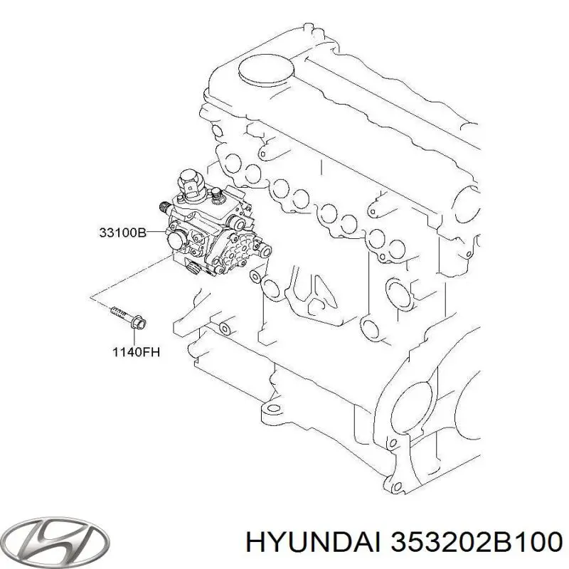 Bomba de combustível de pressão alta Hyundai/Kia 353202B100 preço, a partir de 427,09 USD