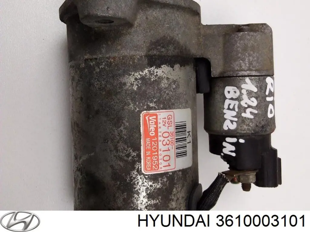 Motor de arranco Hyundai/Kia 3610003101 preço, a partir de 61,29 USD