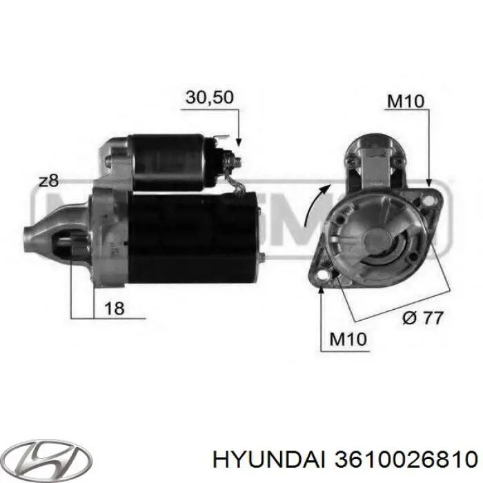 Compre 3610026810 Hyundai/Kia Motor de arranco