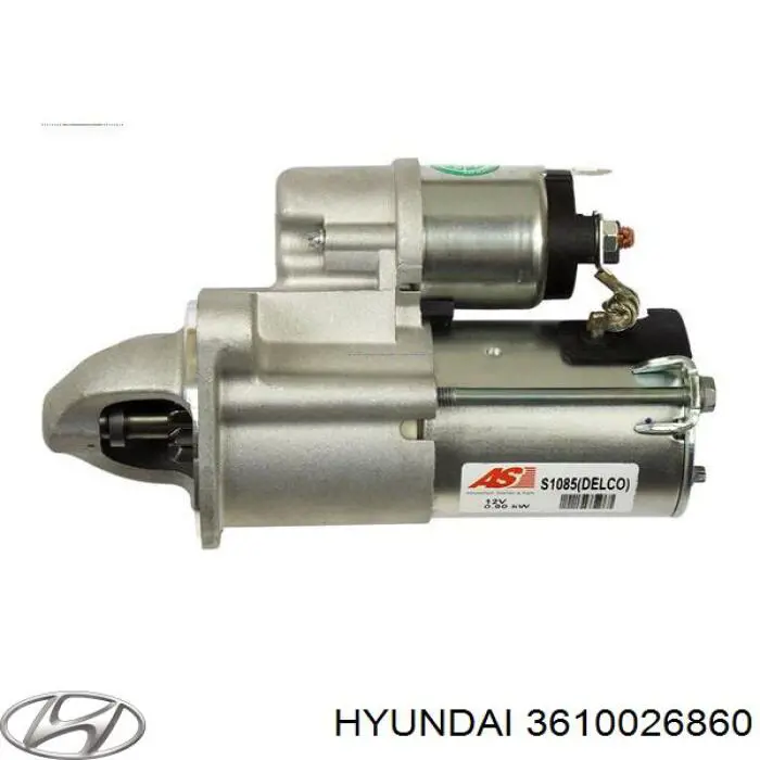 Motor de arranco Hyundai/Kia 3610026860 preço, a partir de 138,85 USD