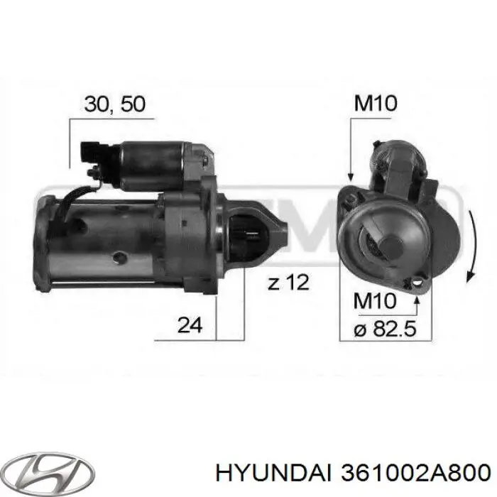 Motor de arranco Hyundai/Kia 361002A800 preço, a partir de 76,62 USD