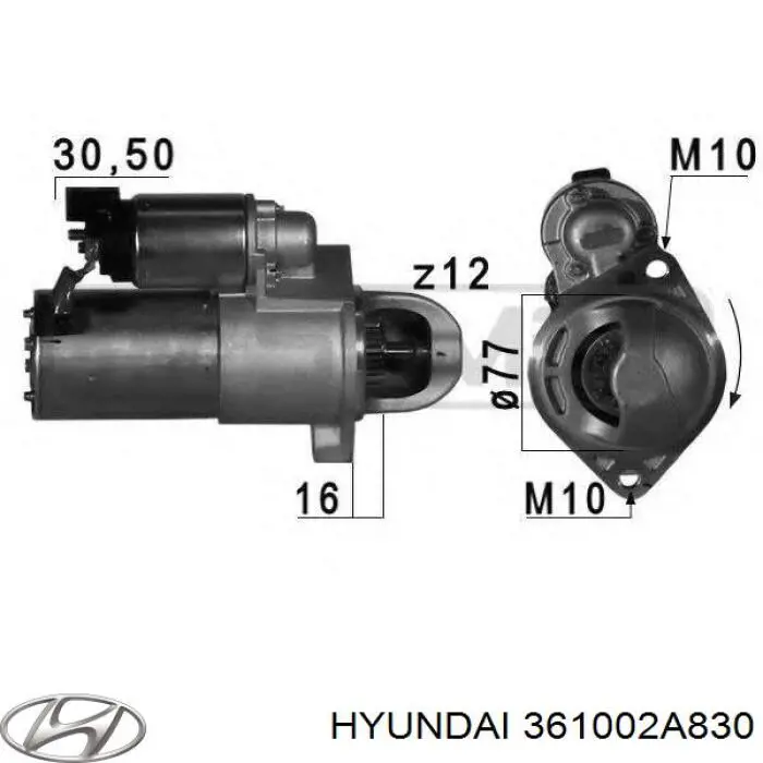 361002A830 Hyundai/Kia Motor de arranco