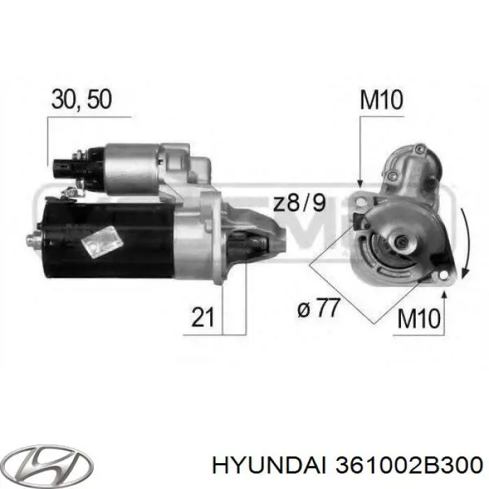 361002B300 Hyundai/Kia Motor de arranco