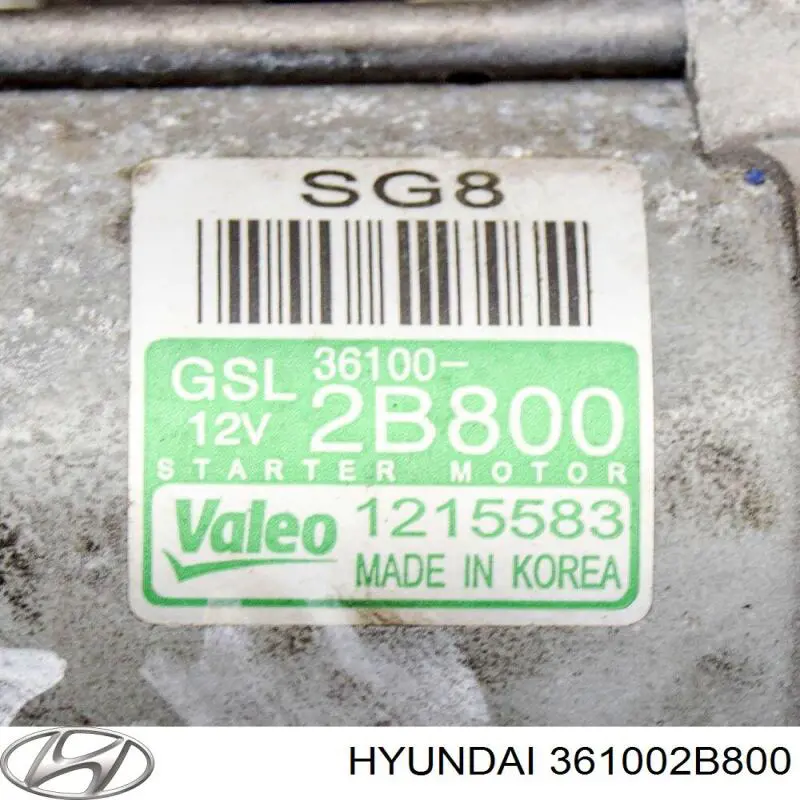 361002B800 Hyundai/Kia Motor de arranco