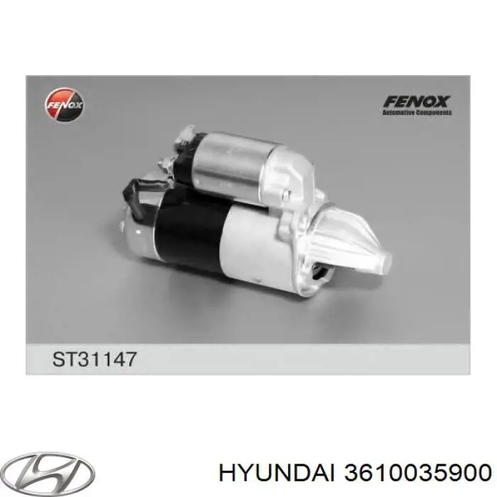 Motor de arranco Hyundai/Kia 3610035900 preço, a partir de 100,46 USD
