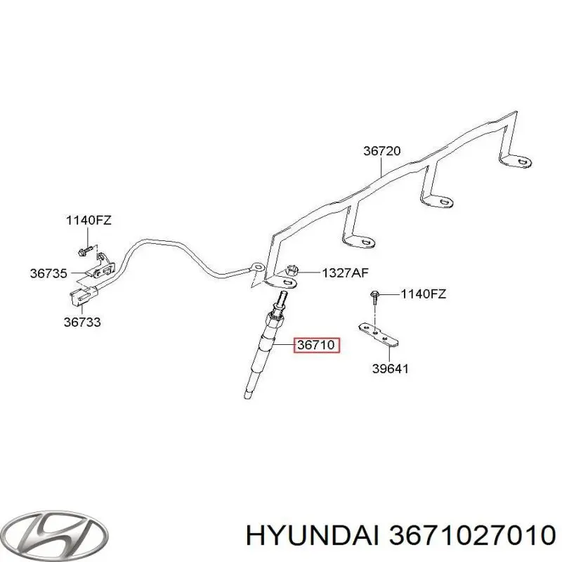 Compre 3671027010 Hyundai/Kia Vela de incandescência