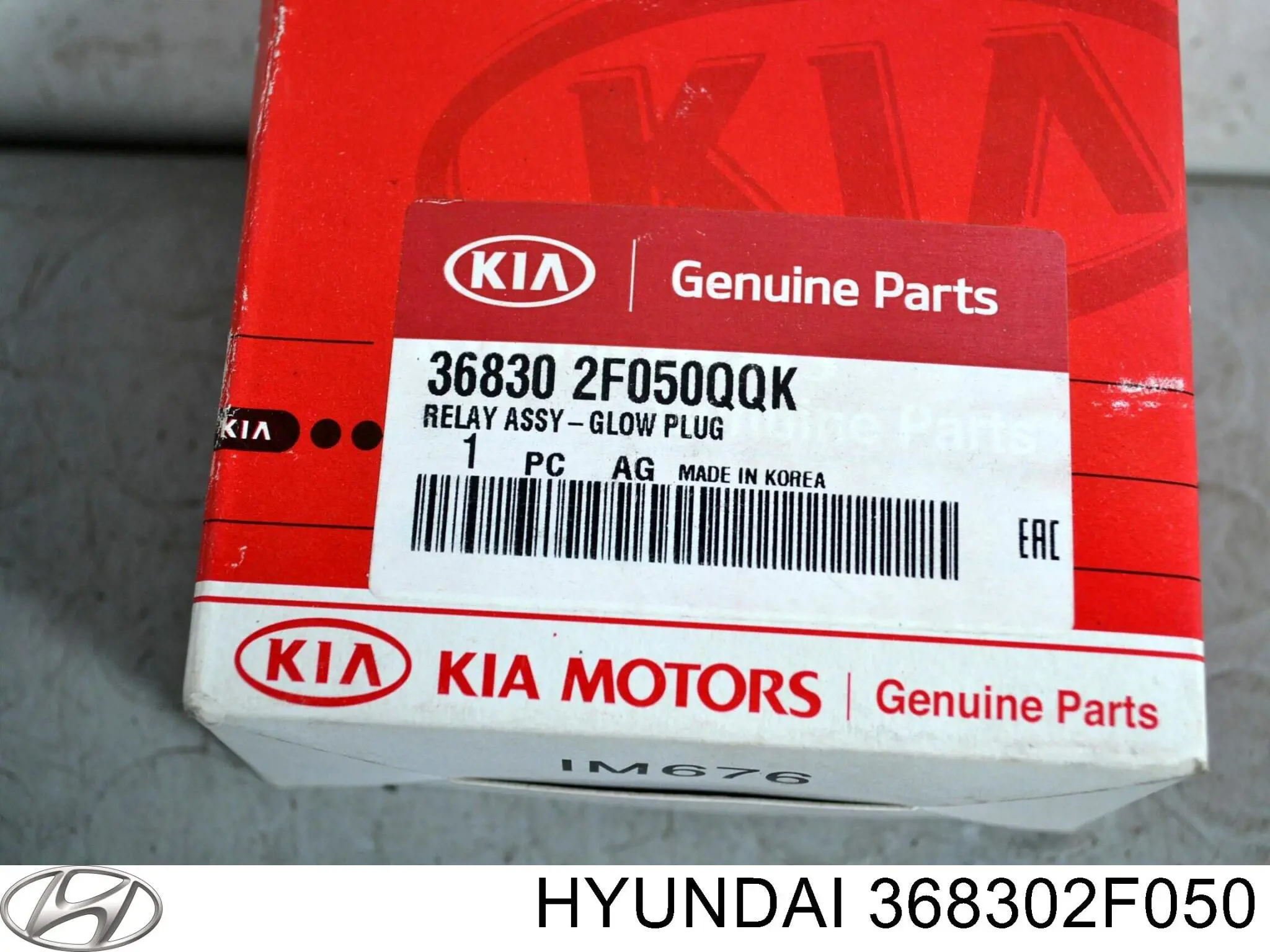 Relê das velas de incandescência Hyundai/Kia 368302F050 preço, a partir de 174,66 USD