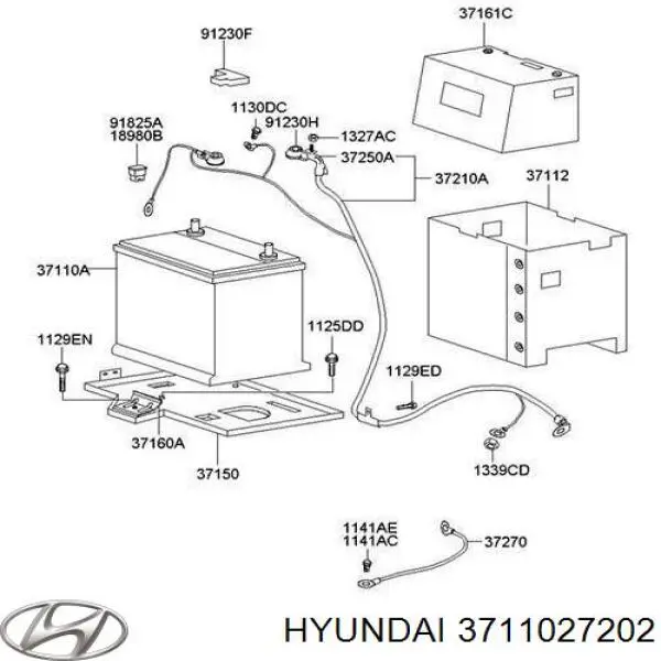 Compre 3711027202 Hyundai/Kia Bateria recarregável (PILHA)