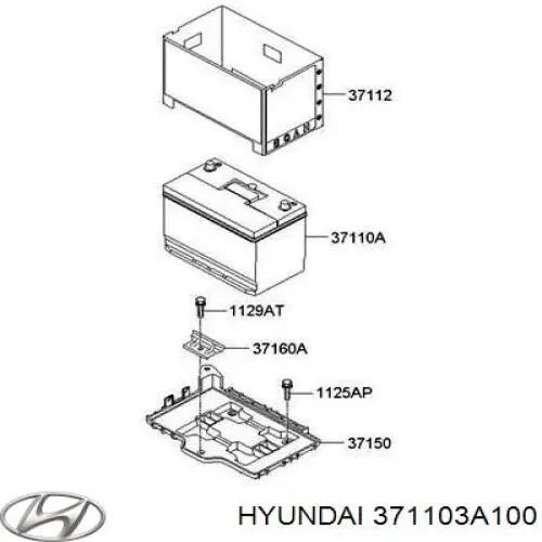 Compre 371103A100 Hyundai/Kia Bateria recarregável (PILHA)