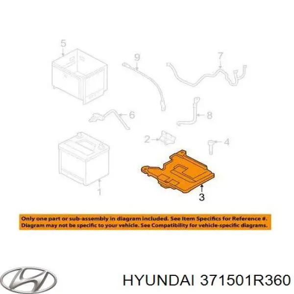 Compre 371501R360 Hyundai/Kia Cárter de bateria recarregável (PILHA)