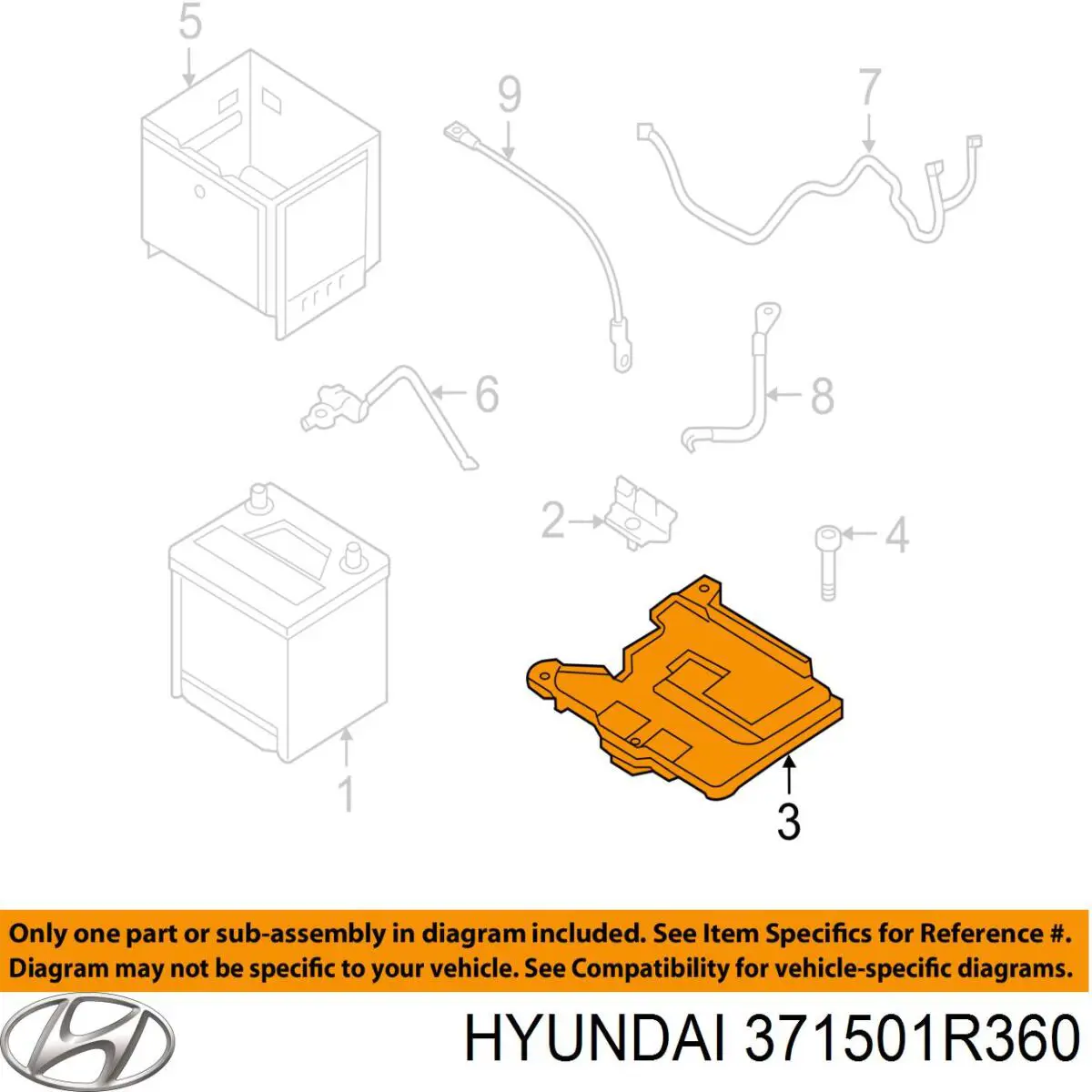 Cárter de bateria recarregável (PILHA) Hyundai/Kia 371501R360 preço, a partir de 61,79 USD