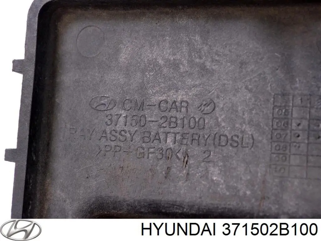 Compre 371502B100 Hyundai/Kia Cárter de bateria recarregável (PILHA)