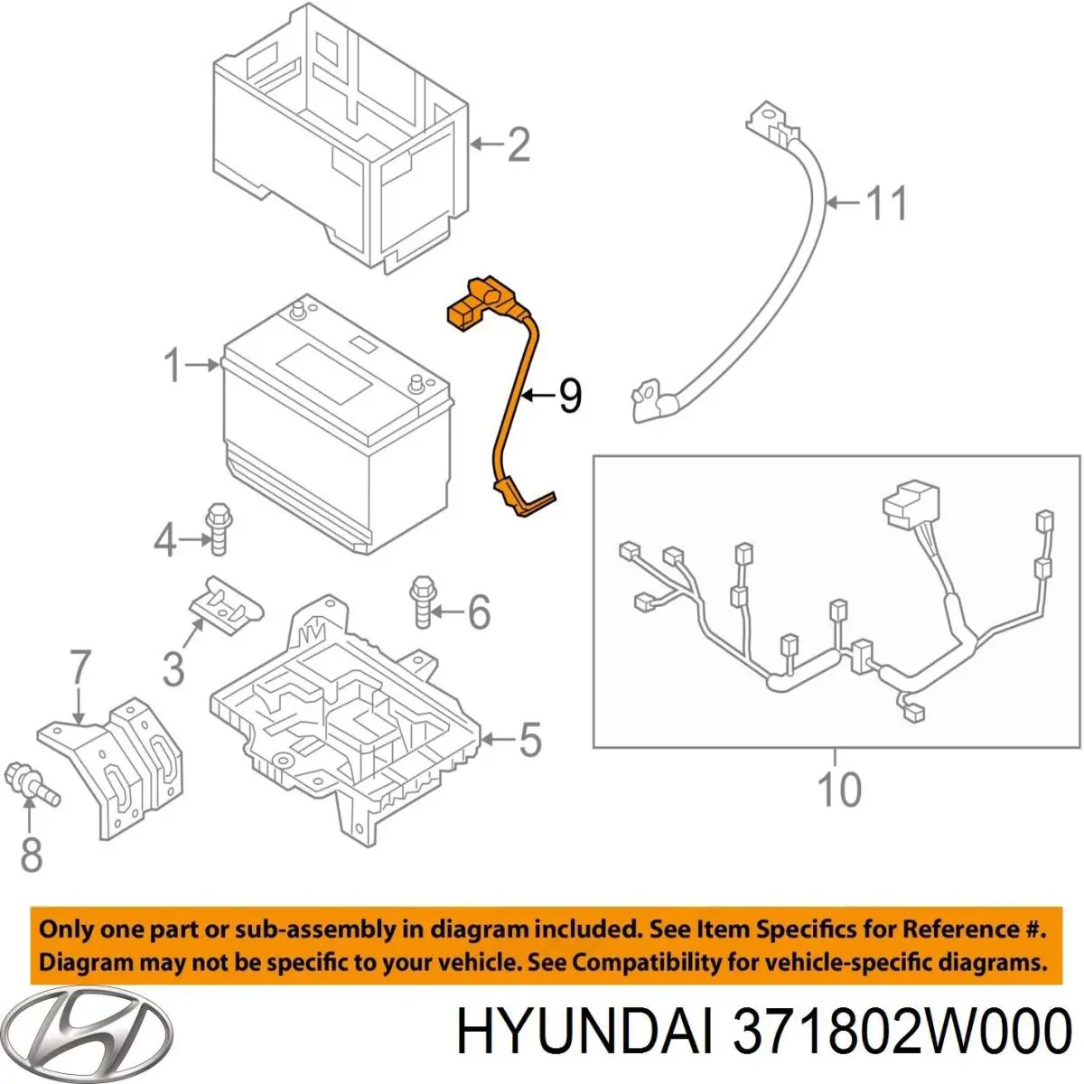 Cabo de terra de bateria recarregável (PILHA) Hyundai/Kia 371802W000 preço, a partir de 129,40 USD