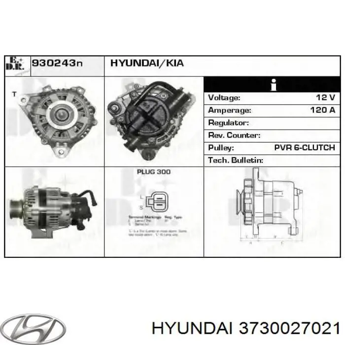Compre 3730027021 Hyundai/Kia Gerador