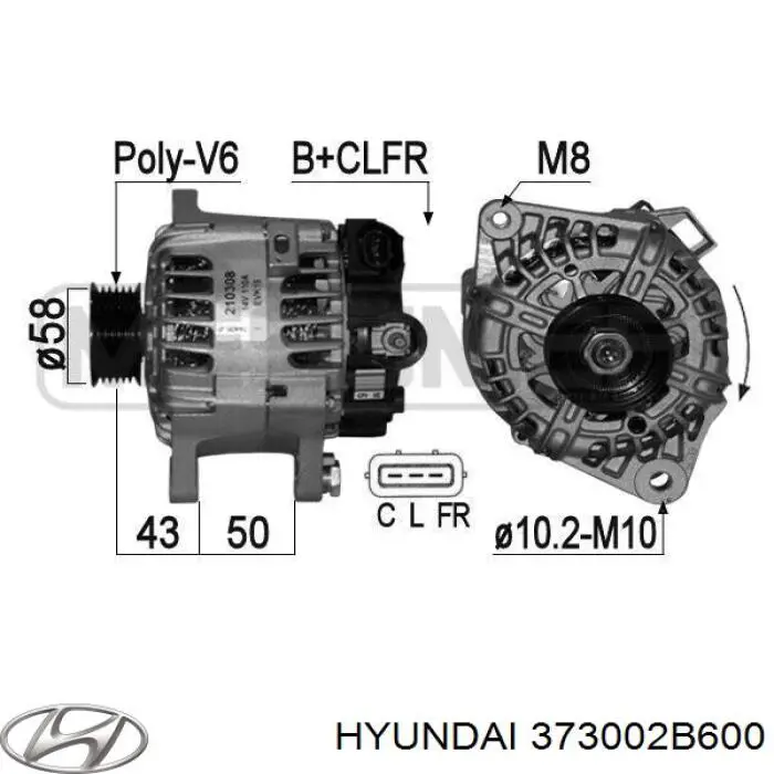 Gerador Hyundai/Kia 373002B600 preço, a partir de 91,94 USD