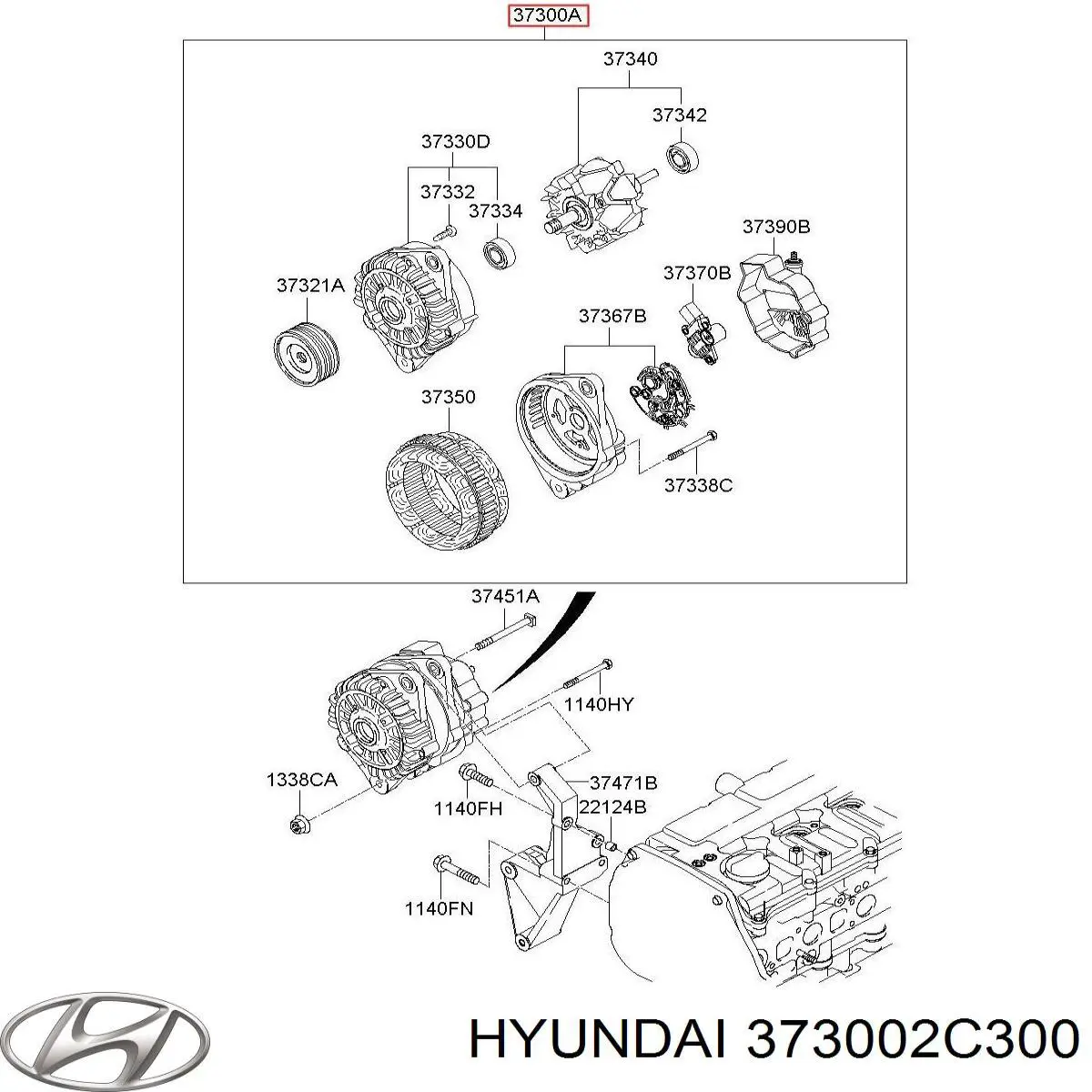 373002C300 Hyundai/Kia Gerador